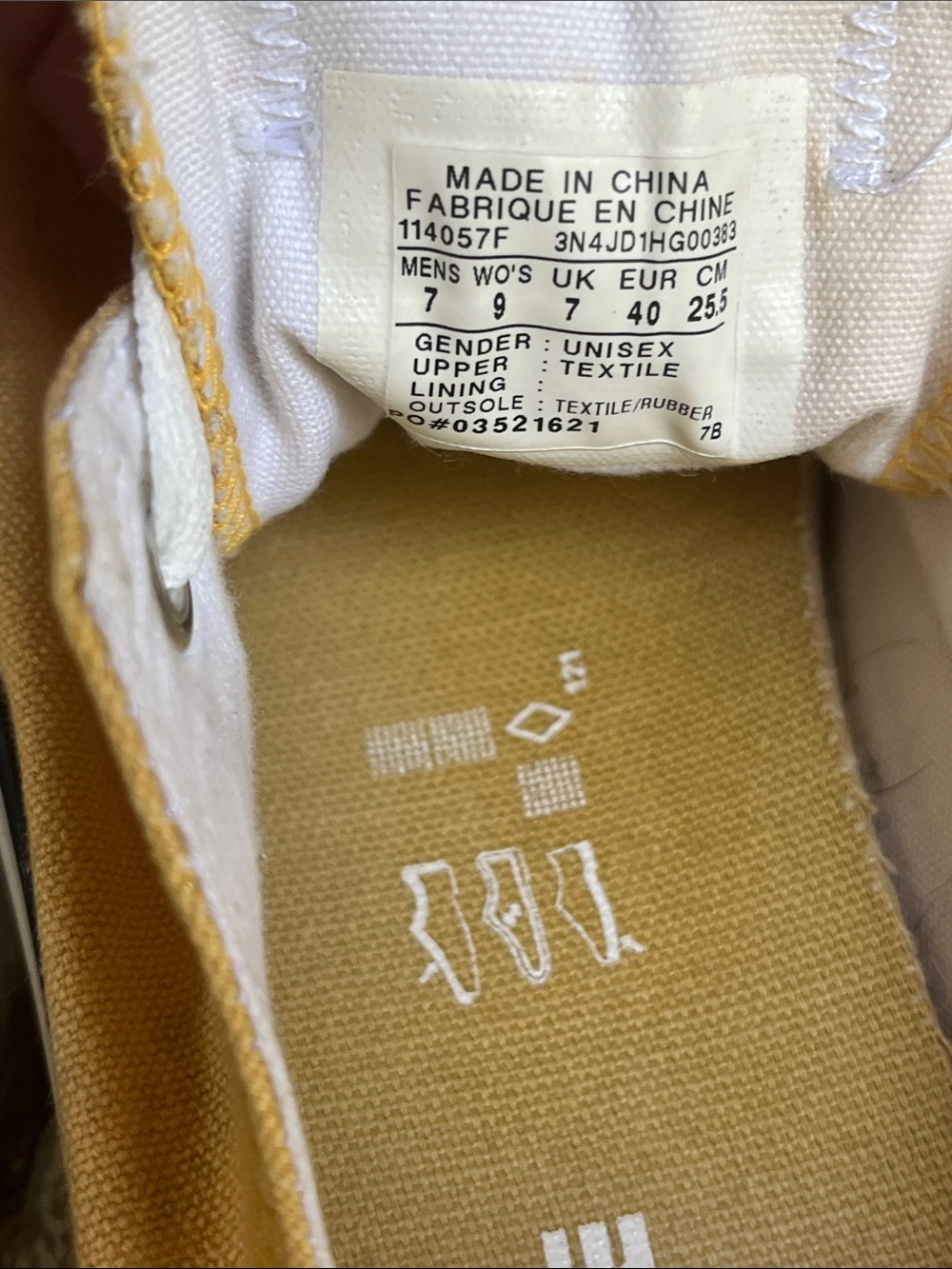 Converse Chuck Taylor All Star Low Top Sneakers in Fresh Yellow (Size W9/M7) - Picture 12 of 12